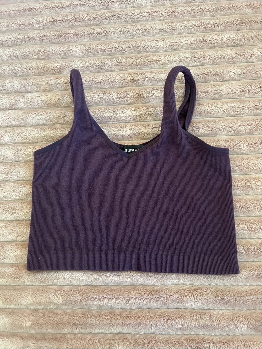 Deep Plum Purple Cropped Tank Top
